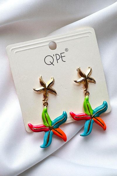 PETEK AKSESUAR Sea Sea Star Mussels Reef Earrings