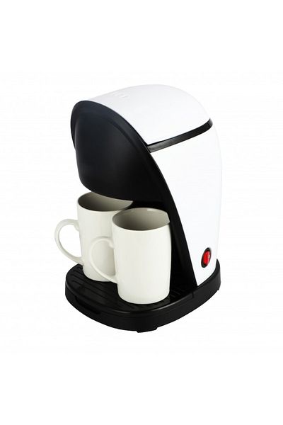 rosberg Cafetiera R51170E, 450W, 250ml, 2 cani, Filtru permanent, Alb