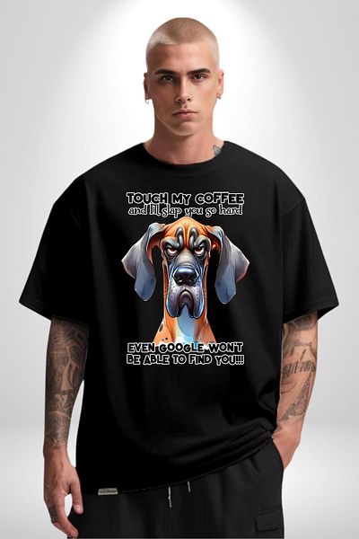 Angemiel Google Can'T Even Find My Coffee Mixer! Black Oversize Women's Men's Front Printed T-Shirt