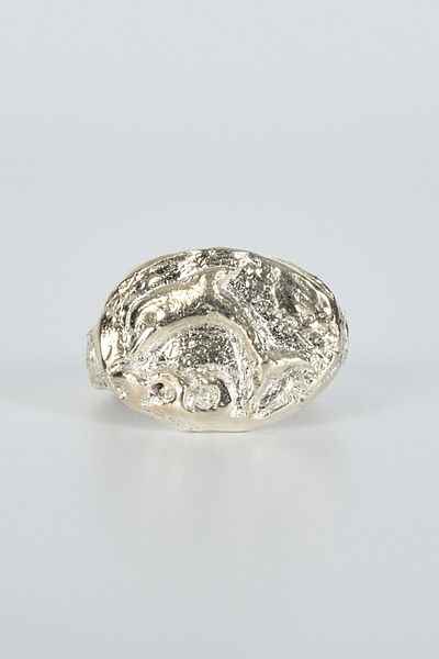 BE BLUE Silver Dolphin Figure Ring