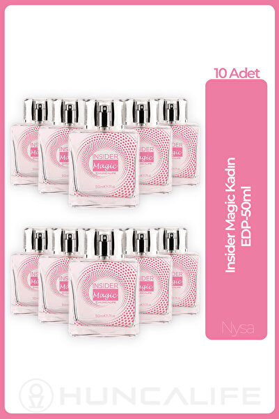 Huncalife Insider Magic Kadın Parfüm Edp 50 ml - 10 Adet