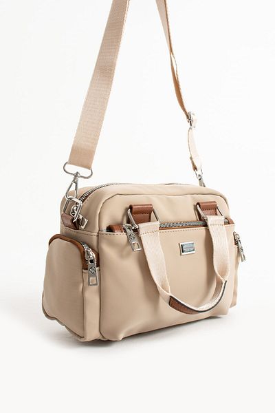 Paul Brand Women's Multi-Eye Sand Tan Water Resistant Adjustable Cross Strap Hand and Shoulder Bag Pbs1422
