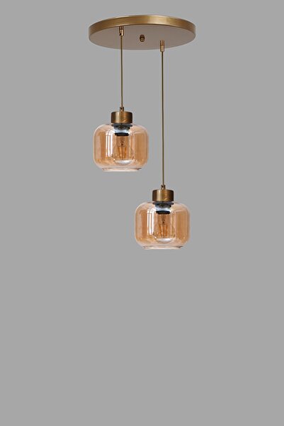 Lumexx PARLA 2 Lİ TEPSİLİ ESKİTME BAL CAMLI SARKIT