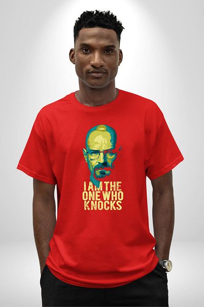 Angemiel Breaking Bad Walter White Magic Red Oversize Women's Men's Front Printed T-Shirt