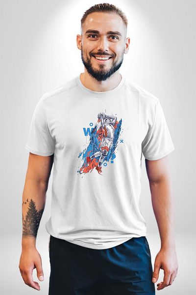 Angemiel تي شيرت مطبوع من الأمام بتصميم Dynamicism Basketball Love Sportsman باللون الأبيض للنساء والرجال