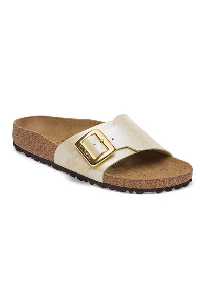 Birkenstock شباشب للنساء / البنات 1029393 CATALINA CUSHION BUCKLE BF GRACEFUL أبيض لؤلؤي