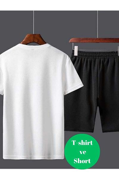 FUNSTYLE Men's 2-Piece Regular Shorts Set