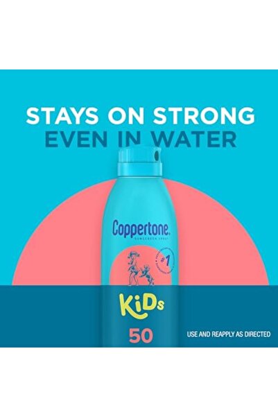 Coppertone KIDS Sunscreen Continuous Spray SPF 50 (5.5 Ounce, Pack of 2)