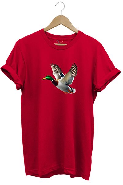 WİDİ Hunting Hunting Duck Hunting Mallard Printed 100% Cotton Unisex Regular Fit T-Shirt
