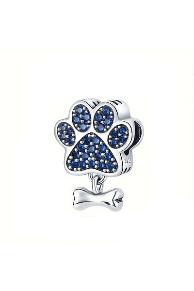 OEM Paw and Bone Charm, Silver