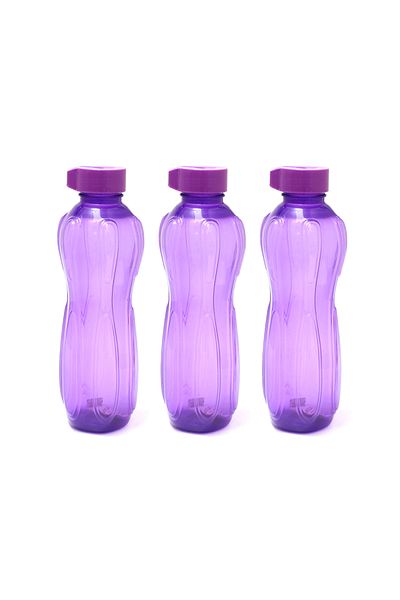 Nayasa Set of 3 BPA-Free 1L Water Bottles – Leak-Proof, Durable & Reusable Plastic Bottles for Gym & School