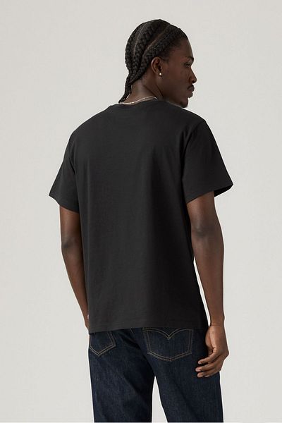 Levi's Ανδρικό μπλουζάκι Relaxed Fit Ssnl Serif Logo2 Μαύρο