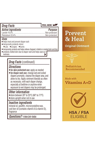 Generic مرهم طفح الحفاضات الأصلي من A+D، 2 باوند