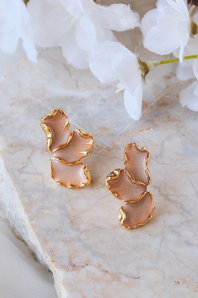 AURRARİ Mineli Leaf Earrings