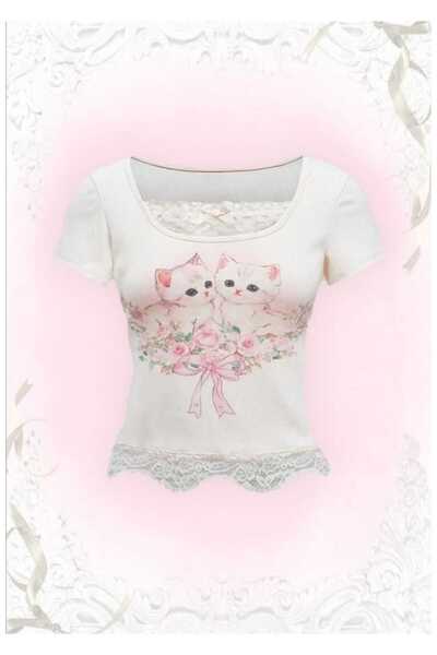 İsra Ayyıldız Moonstar Collection Kawai Cat coquette Lolita bluz