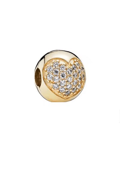 OEM Charm compatible with Pandora bracelet, model with Sparkling Heart