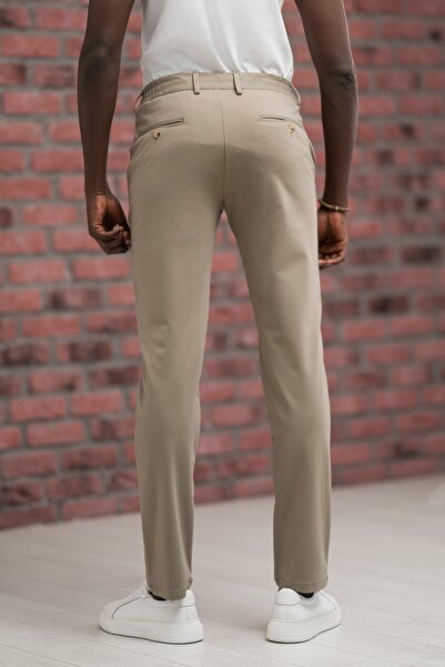 Paul Martin Regular Fit Lycra Combed Cotton Fabric Jogger Pants with Threaded Waist and Elastic