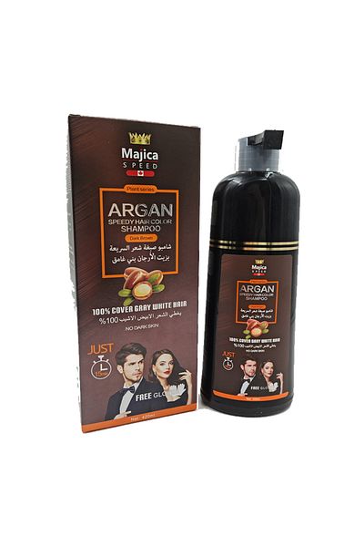 Majica Magica Argan Oil Hair Dye Shampoo - Dark Brown - 420ml