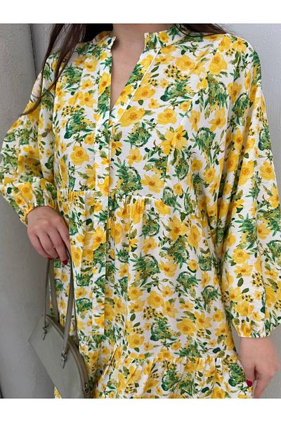 PREMİER VİE Testture Lilyum Fabric New Season V-Neck Dress