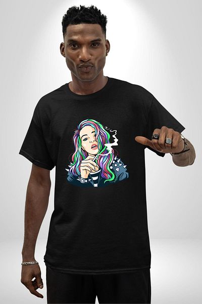 Angemiel Wash the Bans, Catch the Colors! Black Oversize Women's Men's Front Printed T-Shirt