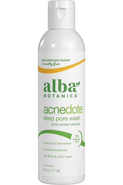 Alba Botanica Acne Dote Deep Pore Wash Oil-Free For Unisex 6 oz