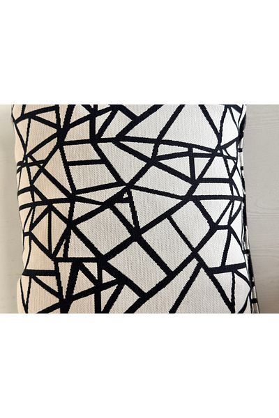 LUNA HOME Aria decorative pillow with geometric pattern, gray/black, 35x55 cm