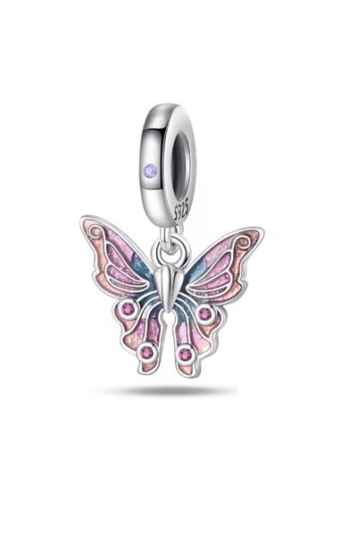 OEM Butterfly Charm, Silver, compatible with Pandora bracelet