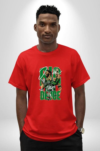 Angemiel Infinite Speed Basketball Shots Red Oversize Women's Men's Pre-Printed T-Shirt