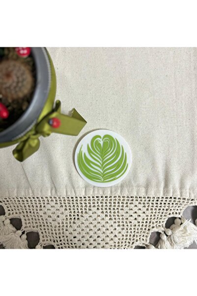 Safemarket قاعدة زجاجية منقوشة باللاتيه