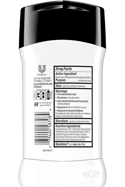 Degree Men UltraClear Antiperspirant Deodorant Black + White 4 Count