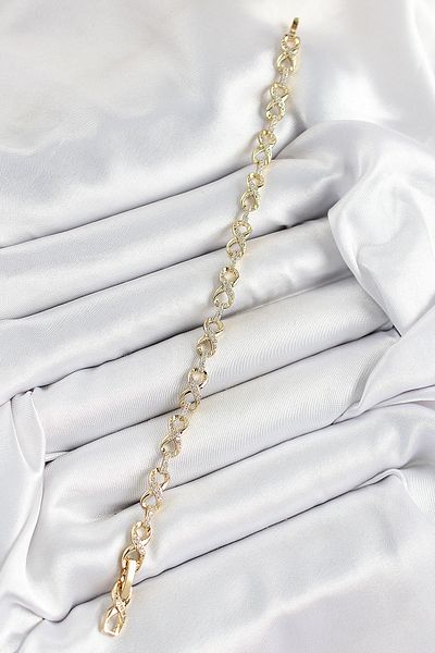 norsary Xuping Brass Infinity Model Gold Color Women's Bracelet
