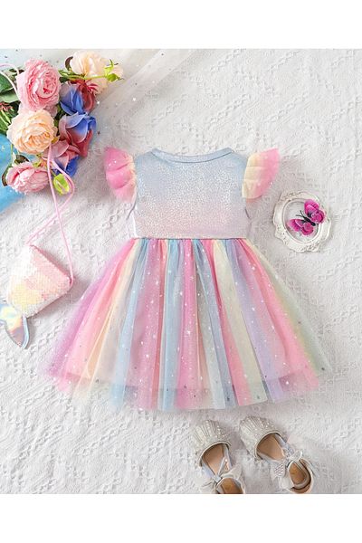 Nuoves Sparkly Girl's Party Birthday Dress