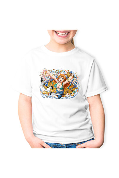 OEM Παιδικό T-shirt One Piece Nami Treasure Pirates Cat Anime
