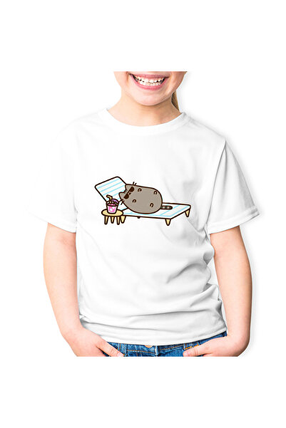 OEM Детска тениска Pusheen Cat Beach Sun Vacation