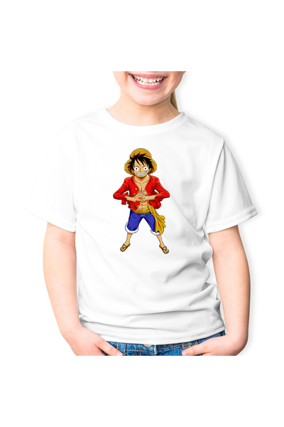 OEM Παιδικό T-shirt One Piece Pirate Monkey D Luffy Hello