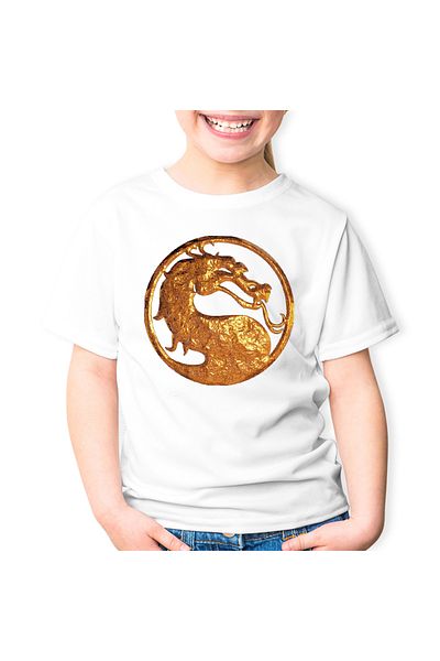 OEM Tricou copii Mortal Kombat Emblem Maestru Dragon Gold