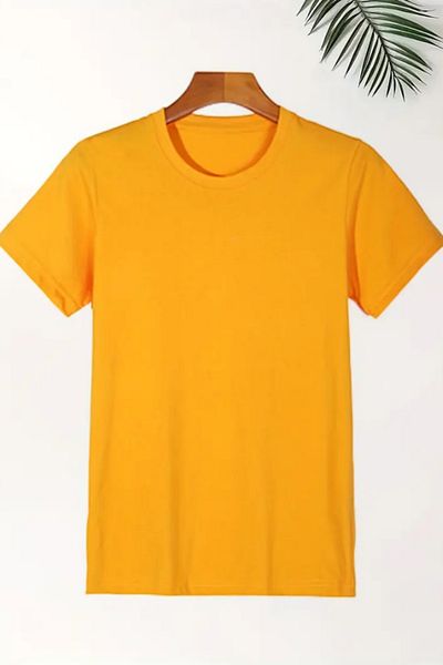Tarz Cool Men's 5-Piece Red-Yellow-Pink-Blue-Water Green Slim Fit Slim Fit 100% Cotton T-Shirt