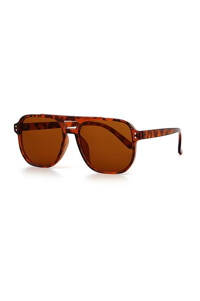 Nilu Moda Leopard Patterned Women's Men's Unisex Sunglasses