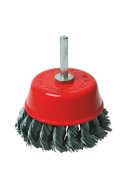 flores Aggressive cup brush, twisted steel wire, for drill, 65 mm