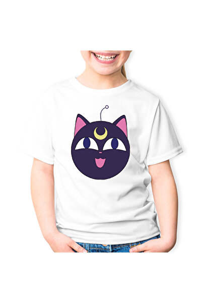 OEM Tricou copii Sailor Moon Cat Luna Pisica Craciun