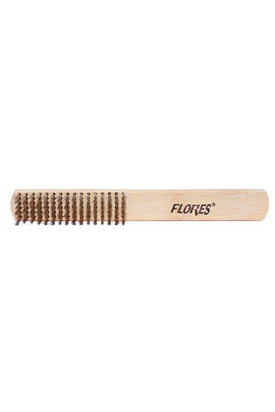 flores Small wire brush with wooden handle