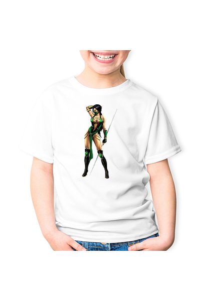 OEM Tricou copii Mortal Kombat Jade Shaolin Monk Karate Girl