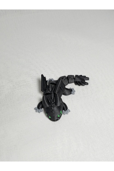 Davnark Siyah Night Fury (ejderhanı nasıl eğitirsin-dişsiz) Figürü 8CM - 3D B...