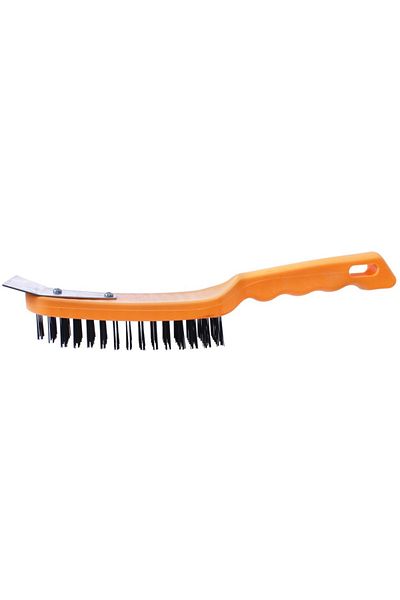 flores Wire brush for cleaning with sheet metal, 6 rows