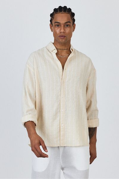Weyeze Stripe Detailed Shirt Ag-Y19843Lns
