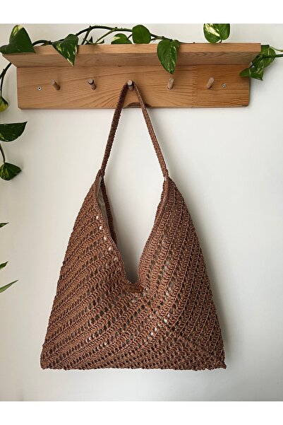 CreativeCraft Kağıt ip heybe çanta, Kağıt ip omuz çantası, Kağıt ip çanta