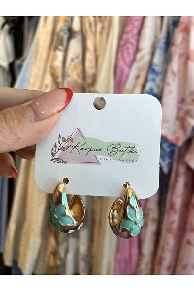 karpuzbutiks Gold Bottega Vip Flower Earring 2