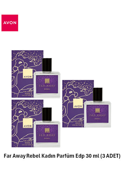 AVON Far Away Rebel Kadın Parfüm Edp 30 ml (3 ADET)