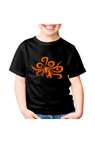 OEM Tricou copii Naruto Dragon Vulpe Orange Fox Anime