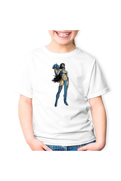OEM Tricou copii Mortal Kombat Mileena Shao Kahn Kitana Blue